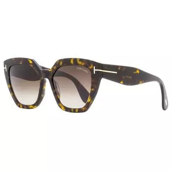 Женские квадратные солнцезащитные очки Tom Ford TF939 Phoebe 52K Dark Havana 56 мм 52k