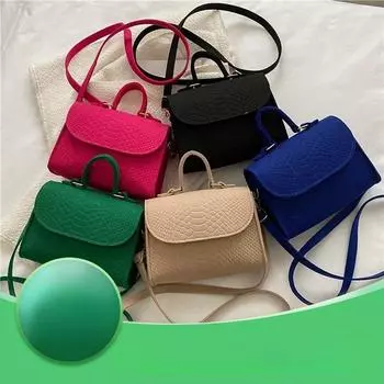 Женские квадратные сумки через плечо, женские сумки с крокодиловым принтом, трендовые сумки, женские сумки-тоуты, сумки через плечо для женщин в корейском стиле синий