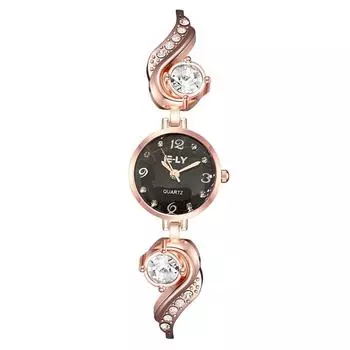 Женские кварцевые часы на цепочке, повседневные, маленькие и изящные женские часы-браслет One Size