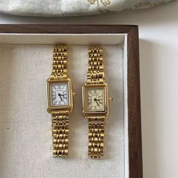 Женские кварцевые часы, роскошные прямоугольные квадратные часы, винтажные римские цифры, розовое золото, серебристая сталь, женские наручные часы Orologio Reloj