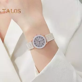 Женские кварцевые часы с круглым циферблатом, силиконовый ремешок, три глаза, для проверки времени, высокая точность, женские повседневные наручные часы, часы для свиданий, аналоговые часы белый