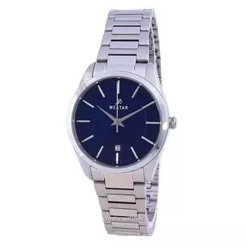 Женские кварцевые часы Westar с синим циферблатом из нержавеющей стали 40213 STN 104 синий