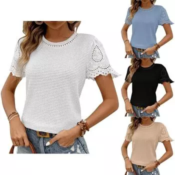 Женские льняные брюки с широкими штанинами, эластичные брюки-палаццо с высокой талией, повседневная свободная одежда для пляжного отдыха с карманами L чёрный