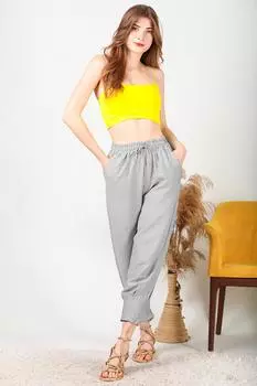 Женские льняные брюки со стрелками