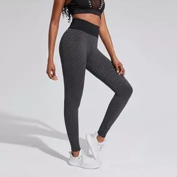 Женские леггинсы для фитнеса и йоги с высокой талией, пуш-ап, штаны для йоги, узкие бесшовные леггинсы для женщин, спорт S серый