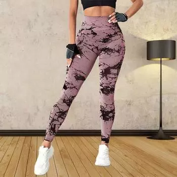 Женские леггинсы для йоги с принтом паутины, эластичные, для фитнеса, бега, спортзала, спорта и активного отдыха XS розовый