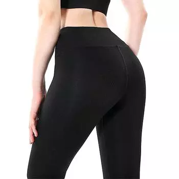 Женские леггинсы для йоги с высокой талией M чёрный