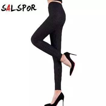 Женские леггинсы из молочного шелка, вертикальные полоски с принтом, высокие эластичные штаны для фитнеса, спортзала, йоги