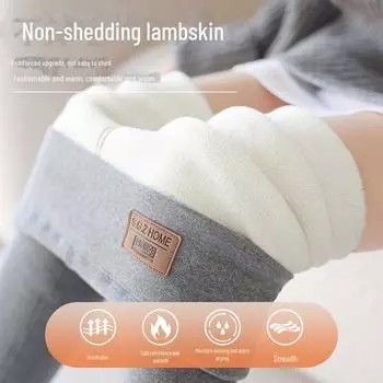 Женские леггинсы из овечьей шерсти с высокой талией Northeast — плотные, теплые, большого размера, хлопковые брюки для осени/зимы. M (37.5kg-49.5kg)