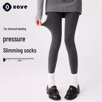 Женские леггинсы из серого бархата с высокой талией — утягивающие, плотные, теплые из хлопка с вертикальными полосками для осени и зимы. 150g velvet-free