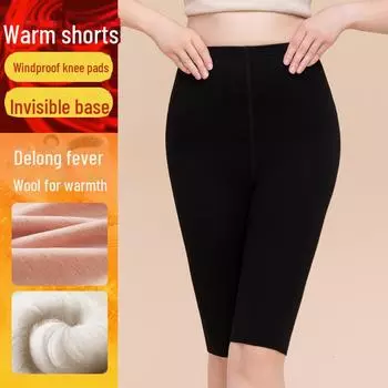 Женские леггинсы из шерсти и шелкового бархата: Бесшовные, теплые, осенне-зимние брюки с немецким бархатом и технологией утепления. 2XL (125-140 lbs)