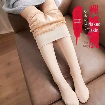 Женские леггинсы на бархатной подкладке для голых ног на осень и зиму stepping, lint-free