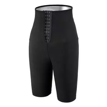 Женские леггинсы на пуговицах для фитнеса на животе, спортивные штаны для бега XXXL чёрный