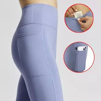 Женские леггинсы, повседневные брюки для йоги, тренажерного зала, фитнеса, мягкие на ощупь, с компрессионными карманами