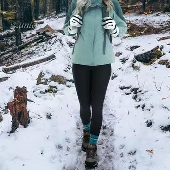 Женские леггинсы с высокой талией, бархатные, утолщенные, теплые, облегающие, с карманами, леггинсы для йоги на осень-зиму S темно-серого