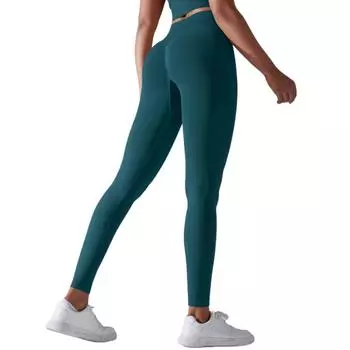 Женские леггинсы с высокой талией - непрозрачные брюки для йоги для езды на велосипеде и контроля живота S