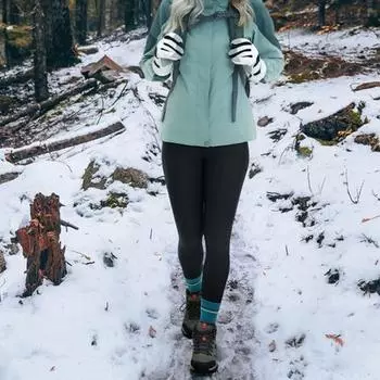 Женские леггинсы Yousheng с высокой талией, бархатные, утолщенные, теплые, облегающие, с карманами, леггинсы для йоги на осень-зиму S темно-синий