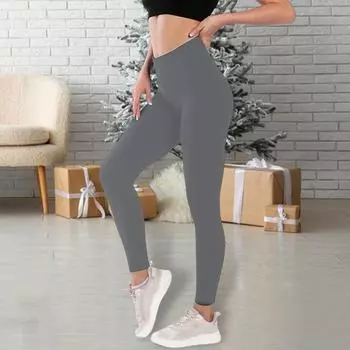 Женские леггинсы Yousheng с высокой талией, облегающие, с бархатной подкладкой, утолщенные брюки, утягивающие бедра, для занятий йогой и фитнесом S чёрный