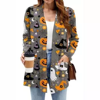 Женские легкие кардиганы с открытой передней частью, с длинными рукавами, повседневные, свободные, тонкие кардиганы с карманами M