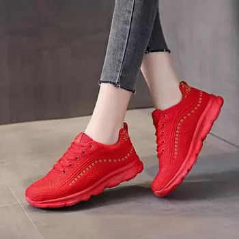 Женские легкие кроссовки для девочек, студентов, теннисные спортивные кроссовки для бега, повседневная женская обувь для прогулок и путешествий 35 красный