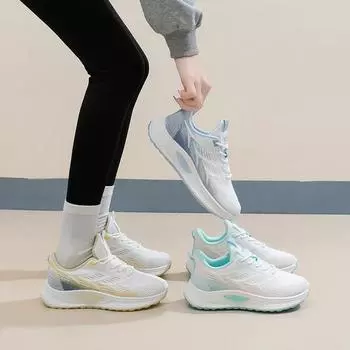 Женские легкие кроссовки для ходьбы, повседневные дышащие кроссовки без застежек, кроссовки для тенниса, обувь для тренировок на шнуровке, кроссовки для бега для женщин 35 синий