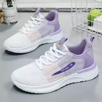 Женские летние 2024 новые дышащие повседневные спортивные кроссовки, сетчатые кроссовки, женские кроссовки для бега 36