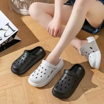 Женские летние домашние нескользящие легкие тапочки из ЭВА 36 белый