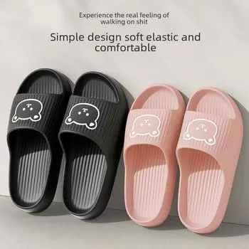 Женские летние домашние симпатичные тапочки на толстой подошве - нескользящие, дезодорирующие сандалии для ванной 36-37 (Fit 35-36 feet) зелёный