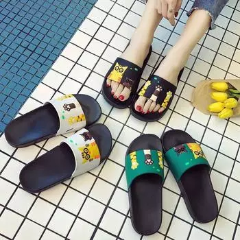 Женские летние домашние/уличные тапочки на толстой подошве: Универсальные сандалии и шлепанцы в корейском стиле для детей 36-37