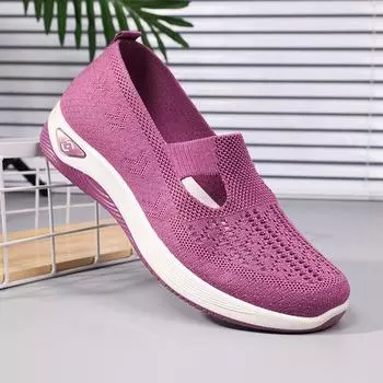 Женские летние дышащие сетчатые прогулочные туфли для матерей среднего и пожилого возраста 36