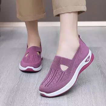 Женские летние дышащие туфли на мягкой подошве, женская тканевая обувь, женская обувь больших размеров 35