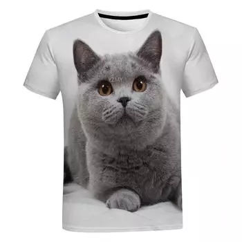 Женские летние футболки с милым котом 3d, Harajuku, топ с животными для девочек, кавайная футболка для женской одежды, модная футболка с короткими рукавами и принтом 6XL