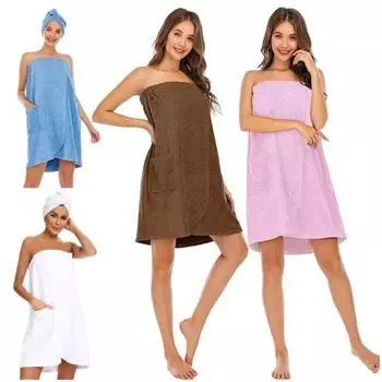 Женские летние халаты, впитывающие банные полотенца, удобные женские пижамы S синий