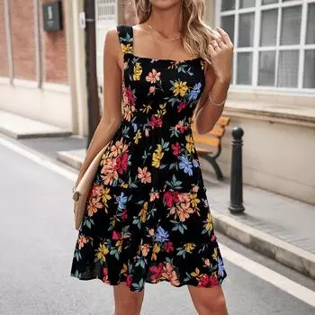 Женские летние хлопковые платья-халтер S белый