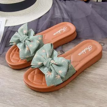 Женские летние износостойкие нескользящие повседневные туфли Design Fresh Bow Slippers 40