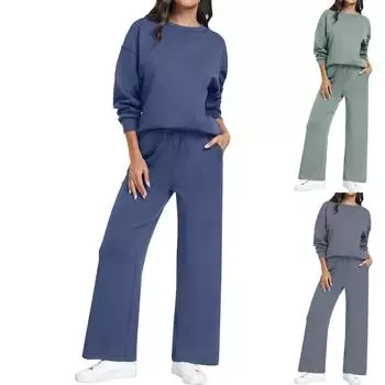 Женские летние комплекты из 2 предметов, комплекты с длинными брюками, повседневный спортивный костюм, шорты с длинными рукавами, костюм S