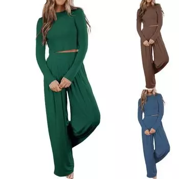 Женские летние комплекты из 2 предметов, комплекты с длинными брюками, повседневный спортивный костюм, шорты с длинными рукавами, костюм M синий