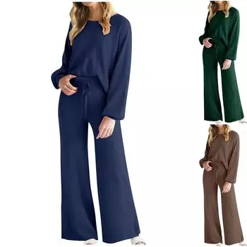 Женские летние комплекты из 2 предметов, комплекты с длинными брюками, повседневный спортивный костюм, шорты с длинными рукавами, костюм S