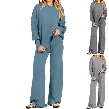 Женские летние комплекты из 2 предметов, комплекты с длинными брюками, повседневный спортивный костюм, шорты с длинными рукавами, костюм S