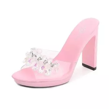 Женские летние корейские модели подиумной модели, сексуальные черные непромокаемые босоножки на высоком каблуке на платформе, серия 9053, каблук 11 см, платформа 2 см, LFD 34 белый