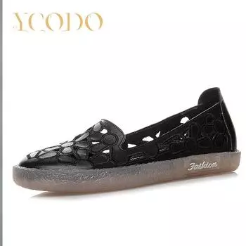 Женские летние кожаные сандалии на мягкой подошве в стиле ретро, нескользящая обувь на плоской подошве с резной отделкой для беременных 41 белый