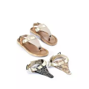 Женские летние кожаные сандалии (Сменные ремни) Легкие сандалии Comfort Casual Quality Style