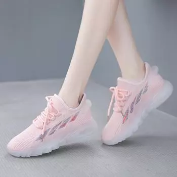 Женские летние кроссовки 2023 года из дышащей сетки для повседневного бега - комфортные белые кроссовки в корейском стиле 35 зелёный