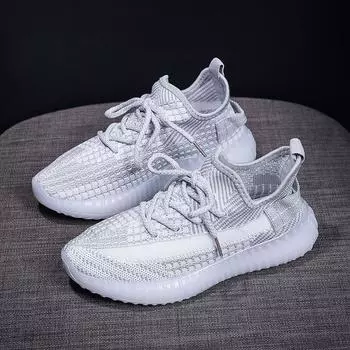 Женские летние кроссовки Flying Sneakers с дышащей сеткой Jelly Sole 2025 года — универсальная повседневная спортивная обувь для пар Men s 42