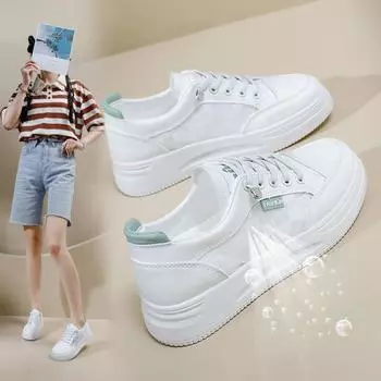 Женские летние кроссовки из дышащей сетки. Удобные кроссовки на шнуровке. Прогулочные туфли из искусственной кожи на массивной платформе. Нескользящие женские теннисные кроссовки. 35