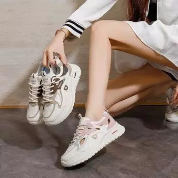 Женские летние кроссовки из дышащей сетки. Удобные кроссовки на шнуровке. Прогулочные туфли из искусственной кожи на массивной платформе. Нескользящие женские теннисные кроссовки. 35