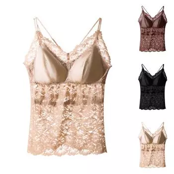 Женские летние кружевные латексные подтяжки с удобной спиной и красивым нижним бельем One Size чёрный