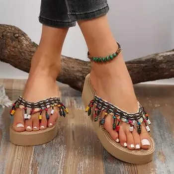 Женские летние модные плетеные женские пляжные шлепанцы нескользящие плоские женские мягкие тапочки для улицы женские простые шлепанцы 36 хаки