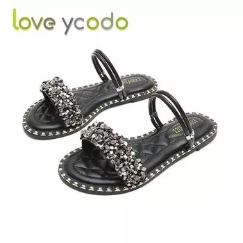 Женские летние модные сандалии с блестками, удобные студенческие сандалии для девочек, большие размеры 34-43 34 абрикосовый