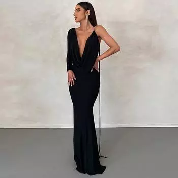 Женские летние модные сексуальные однотонные вечерние платья на одно плечо в стиле стройнения S белый